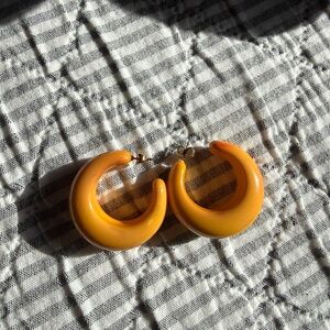 Yellow Hoop Earrings